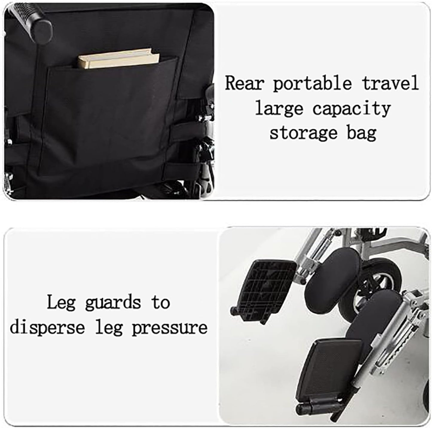 Electric Wheelchair Heavy Duty Foldable Lightweight Powered Chair with Joystick, 120KG Weight Capacity, Portable for Indoor & Outdoor Use