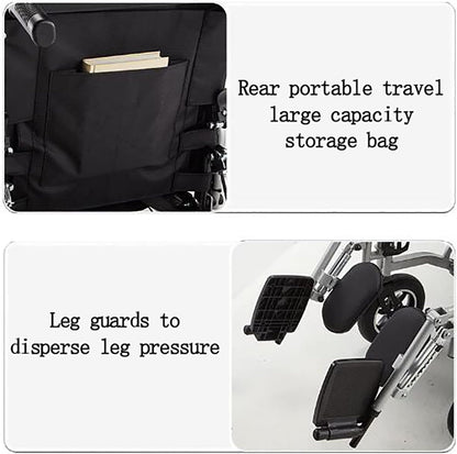 Electric Wheelchair Heavy Duty Foldable Lightweight Powered Chair with Joystick, 120KG Weight Capacity, Portable for Indoor & Outdoor Use